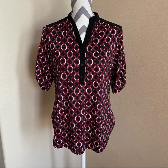 PerSeption Concept Tops - Stylish Women's Geometric Print Top - Size: Large